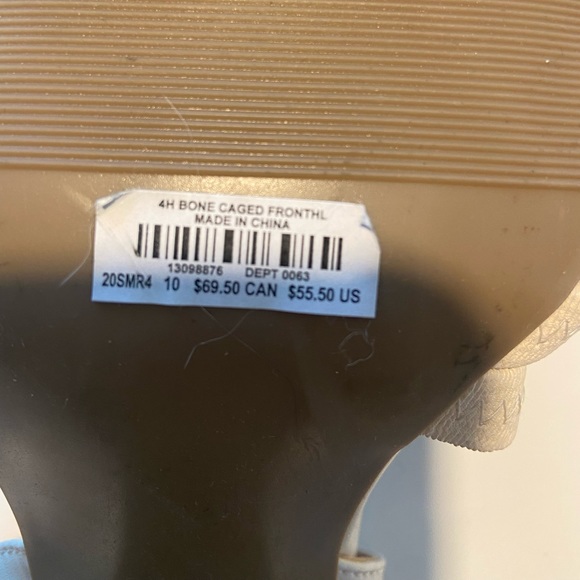 Cream (Bone) Cage Snake Heel - Picture 2 of 4